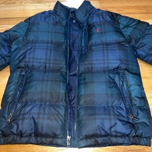 Kids Plaid Polo Ralph Lauren Puffer 14-16